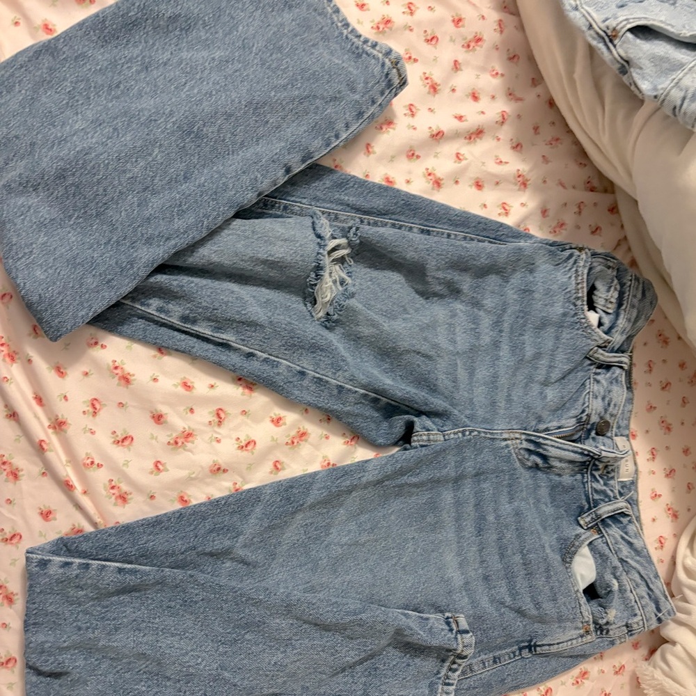 dark wash pacsun medium rise jeans